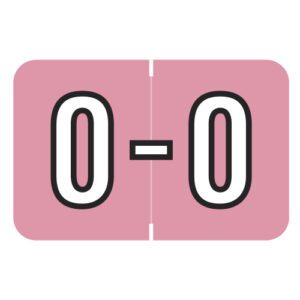 Barkley ABKM Compatible Alpha Labels, Letter "O", Pink, Laminated Stock, 1" X 1-1/2" Individual Letters - Roll of 500 - Image 1