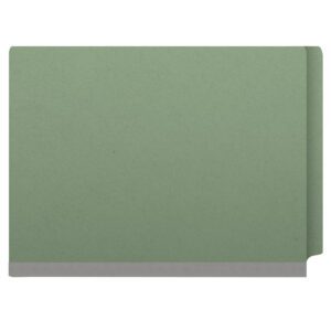 Pressboard Classification Folders, Full Cut End Tab, Letter Size, 1 Divider, Green (Box of 10) - Image 3