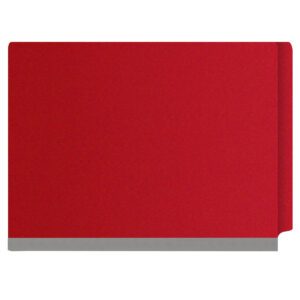 Pressboard Classification Folders, Full Cut End Tab, Letter Size, 1 Divider, Red (Box of 10) - Image 3
