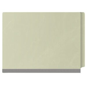 Pressboard Classification Folders, Full Cut End Tab, Letter Size, 1 Divider, Light Green (Box of 10) - Image 3