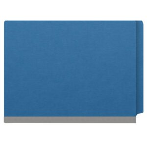 Pressboard Classification Folders, Full Cut End Tab, Letter Size, 1 Divider, Royal Blue (Box of 10) - Image 3