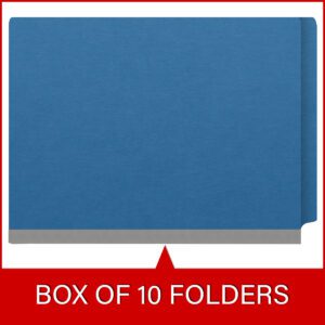 Pressboard Classification Folders, Full Cut End Tab, Letter Size, 1 Divider, Royal Blue (Box of 10) - Image 6