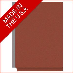 Pressboard Classification Folders, Full Cut End Tab, Letter Size, 1 Divider, Brick Red (Box of 10) - Image 5