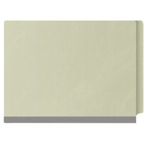Pressboard Classification Folders, Full Cut End Tab, Letter Size, 2 Dividers, Light Green (Box of 10) - Image 3
