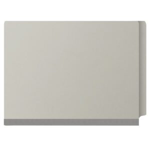 Pressboard Classification Folders, Full Cut End Tab, Letter Size, 2 Dividers, Light Gray (Box of 10) - Image 3