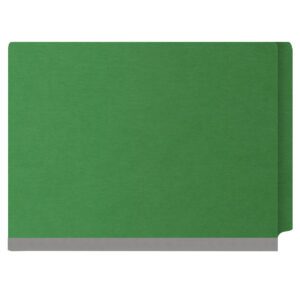 Pressboard Classification Folders, Full Cut End Tab, Letter Size, 2 Dividers, Moss Green (Box of 10) - Image 3