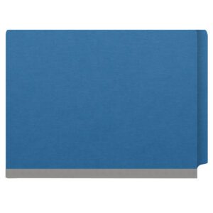 Pressboard Classification Folders, Full Cut End Tab, Letter Size, 2 Dividers, Royal Blue (Box of 10) - Image 3
