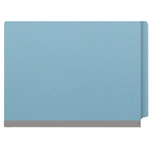 Pressboard Classification Folders, Full Cut End Tab, Letter Size, 3 Dividers, Blue (Box of 10) - Image 3