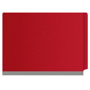 Pressboard Classification Folders, Full Cut End Tab, Letter Size, 3 Dividers, Deep Red (Box of 10) - Image 3