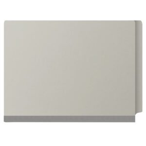 Pressboard Classification Folders, Full Cut End Tab, Letter Size, 3 Dividers, Light Gray (Box of 10) - Image 3