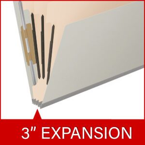 Pressboard Classification Folders, Full Cut End Tab, Letter Size, 3 Dividers, Light Gray (Box of 10) - Image 7