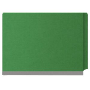 Pressboard Classification Folders, Full Cut End Tab, Letter Size, 3 Dividers, Moss Green (Box of 10) - Image 3