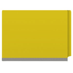 Pressboard Classification Folders, Full Cut End Tab, Letter Size, 3 Dividers, Yellow (Box of 10) - Image 3