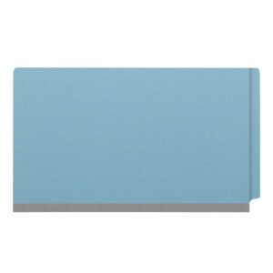 Pressboard Classification Folders, Full Cut End Tab, Legal Size, 1 Divider, Blue (Box of 10) - Image 3