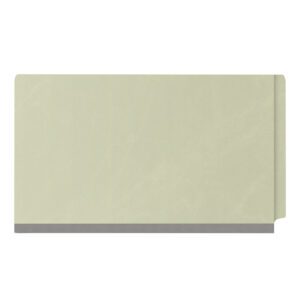 Pressboard Classification Folders, Full Cut End Tab, Legal Size, 1 Divider, Light Green (Box of 10) - Image 3