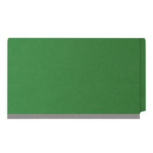 Pressboard Classification Folders, Full Cut End Tab, Legal Size, 1 Divider, Green (Box of 10) - Image 3