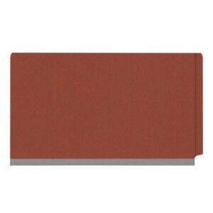 Pressboard Classification Folders, Full Cut End Tab, Legal Size, 1 Divider, Brick Red (Box of 10) - Image 3