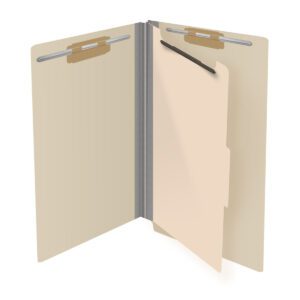 18 Pt. Manila Classification Folders, Full Cut End Tab, Legal Size, 1 Divider (Box of 10) - Image 4