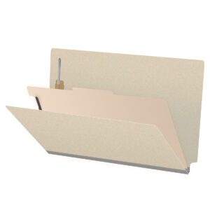 18 Pt. Manila Classification Folders, Full Cut End Tab, Legal Size, 1 Divider (Box of 10)