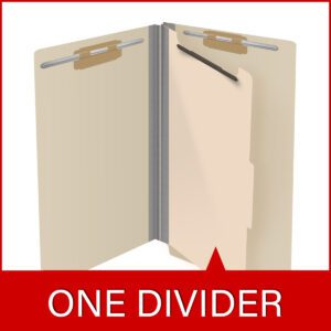 18 Pt. Manila Classification Folders, Full Cut End Tab, Legal Size, 1 Divider (Box of 10) - Image 8