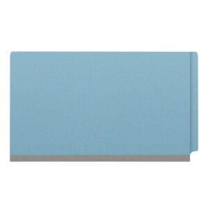Pressboard Classification Folders, Full Cut End Tab, Legal Size, 2 Dividers, Blue (Box of 10) - Image 3