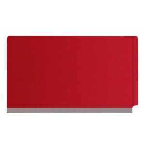 Pressboard Classification Folders, Full Cut End Tab, Legal Size, 2 Dividers, Red (Box of 10) - Image 3