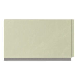 Pressboard Classification Folders, Full Cut End Tab, Legal Size, 2 Dividers, Light Green (Box of 10) - Image 3