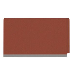 Pressboard Classification Folders, Full Cut End Tab, Legal Size, 2 Dividers, Brick Red (Box of 10) - Image 3