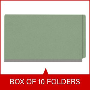 Pressboard Classification Folders, Full Cut End Tab, Legal Size, 3 Dividers, Green (Box of 10) - Image 6