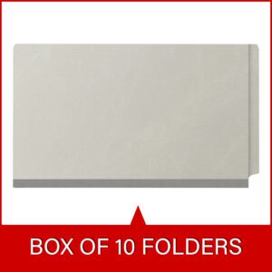 Pressboard Classification Folders, Full Cut End Tab, Legal Size, 3 Dividers, Light Gray (Box of 10) - Image 6