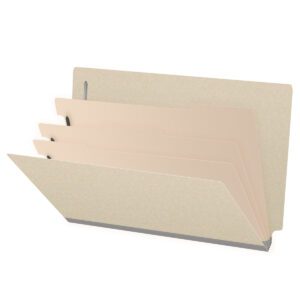 18 Pt. Manila Classification Folders, Full Cut End Tab, Legal Size, 3 Dividers (Box of 10)