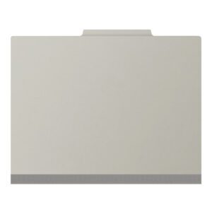 25 Pt. Pressboard Classification Folders, 2/5 Cut ROC Top Tab, Letter Size, 2 Dividers, Light Grey (Box of 10) - Image 3