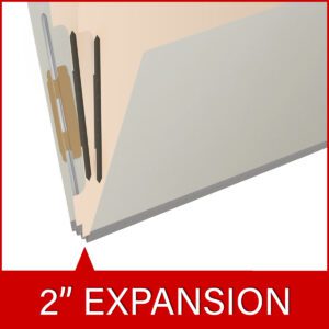 25 Pt. Pressboard Classification Folders, 2/5 Cut ROC Top Tab, Letter Size, 2 Dividers, Light Grey (Box of 10) - Image 7