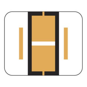 File Doctor Compatible Alpha Labels, Letter "I", Fluorescent Orange, Laminated Stock, 1" X 1-1/4" Individual Letters - Roll of 500 - Image 1