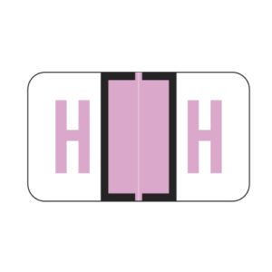 Jeter 5100 Compatible Alpha Labels, Letter "H", Lilac, Laminated Stock, 15/16" X 1-5/8" Individual Letters - Roll of 500