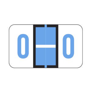 Jeter 5100 Compatible Alpha Labels, Letter "O", Blue, Laminated Stock, 15/16" X 1-5/8" Individual Letters - Roll of 500