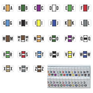 Jeter 7200 Compatible Alpha Labels, Multiple Color, Laminated Stock, 15/16" X 1-5/8", Starter Set - 27 Rolls of 500