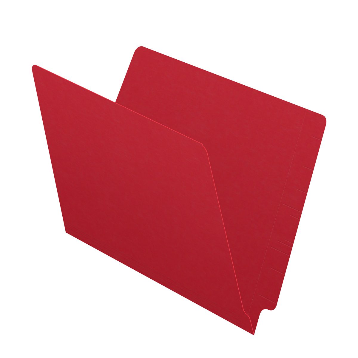 14 pt Color Folders, Full Cut 2Ply End Tab, Letter Size, Red (Box of