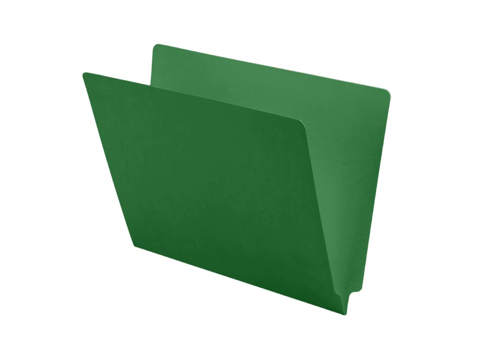 11 pt Color Folders, Full Cut End Tab, Letter Size, Green (Box of 100) Folders Medical