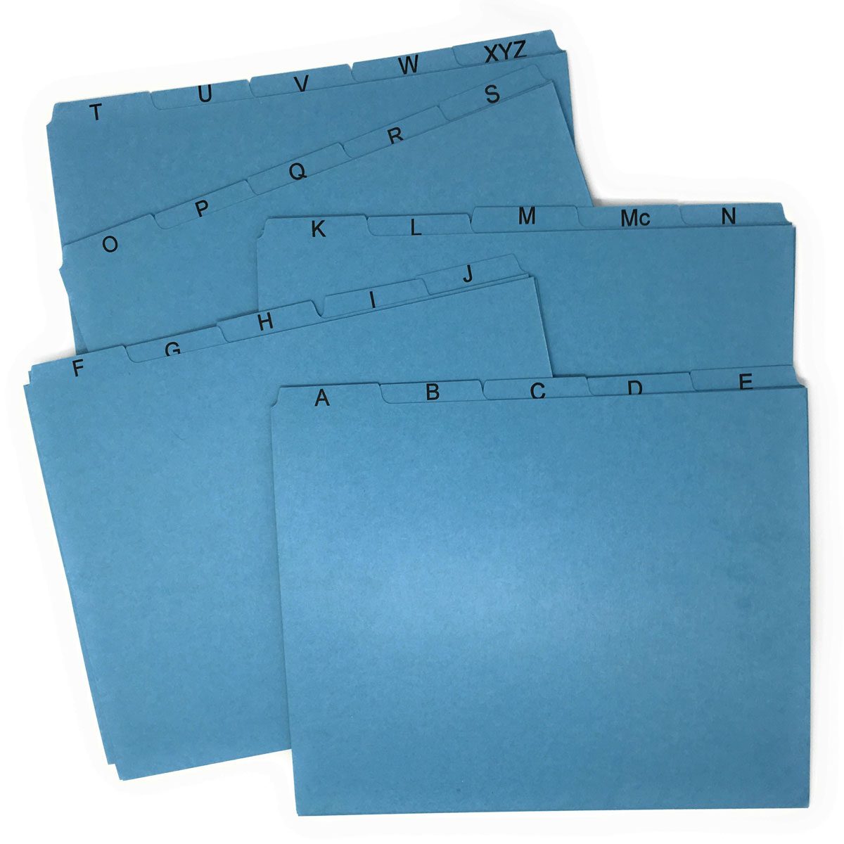 Folders Pressboard File Guides, AZ, 1/5 Cut, Top Tab, Letter Size