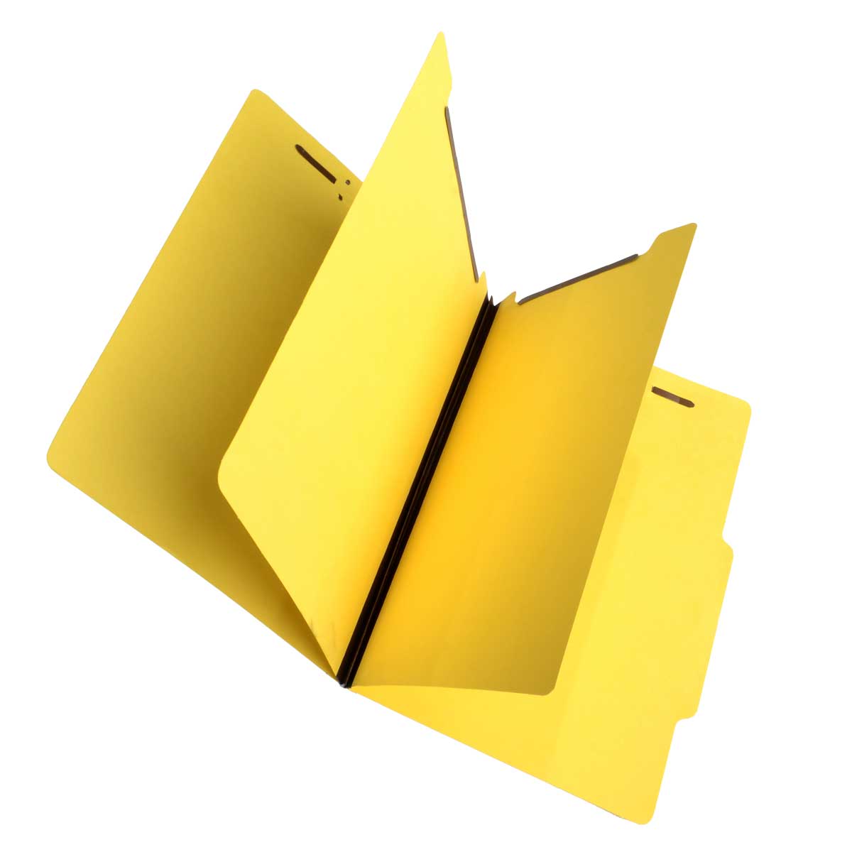 SJ Paper S59706 Match 15 Pt. Yellow Classification Folders, 2/5 Cut ROC