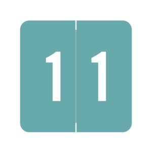 Sav-Tyme 1700 Compatible Numeric Labels, Number "1", Blue, Laminated Stock, 1-1/2" X 1-1/2" Individual Numbers - Roll of 500 - Image 1