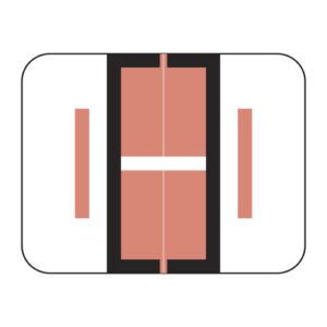 Tab / Smead BCCR Compatible Alpha Labels, Letter "I", Pink, Laminated Stock, 1" X 1-1/4" Individual Letters - Roll of 500