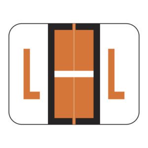 Tab / Smead BCCR Compatible Alpha Labels, Letter "L", Dark Orange, Laminated Stock, 1" X 1-1/4" Individual Letters - Roll of 500