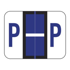 Tab / Smead BCCR Compatible Alpha Labels, Letter "P", Purple, Laminated Stock, 1" X 1-1/4" Individual Letters - Roll of 500
