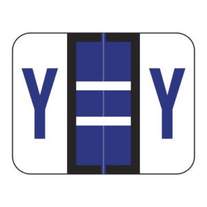 Tab / Smead BCCR Compatible Alpha Labels, Letter "Y", Purple, Laminated Stock, 1" X 1-1/4" Individual Letters - Roll of 500