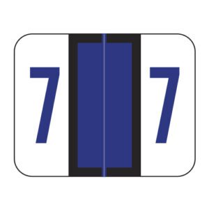 Smead BCCRN Compatible Numeric Labels, Number "7", Purple, Laminated Stock, 1" X 1-1/4" Individual Numbers - Roll of 500