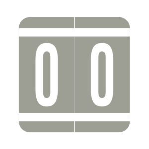 GBS Compatible Alpha Labels, Letter "O", Gray, Laminated Stock, 1-5/16" X 1-1/4" Individual Numbers - Roll of 250