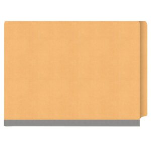 Heavy Duty End Tab Color Folders, 18 pt Letter Size, 2″ expansion, 2 Dividers, Gold (Box of 10) - Image 3