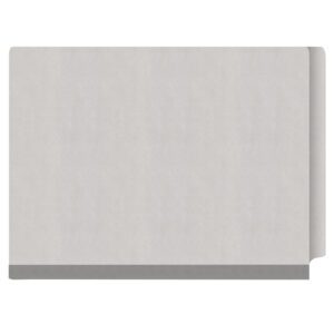 Heavy Duty End Tab Color Folders, 18 pt Letter Size, 2″ expansion, 2 Dividers, Grey (Box of 10) - Image 3